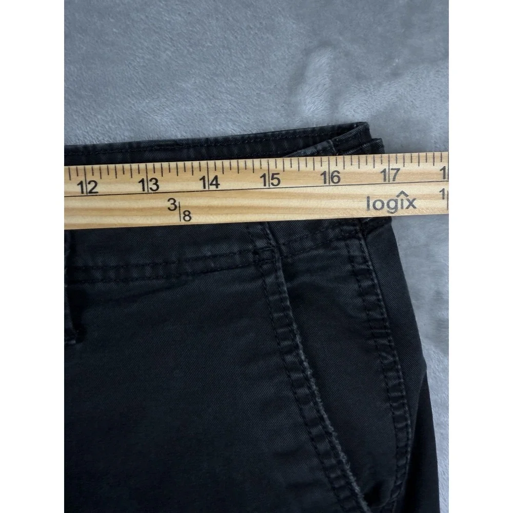 American Eagle Outfitters Cargo Pants Men's 34 X 32 Black FLEX fit Hemmed 28.5